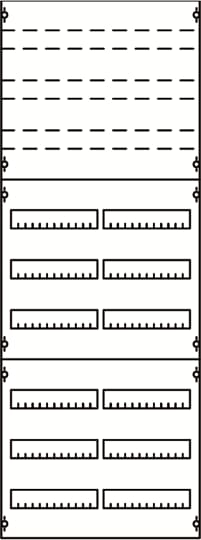DIN rail devices and DIN rail terminals module, 1350 mm x 500 mm x 120 mm , 6 rows , 5 GU , Field width: 2