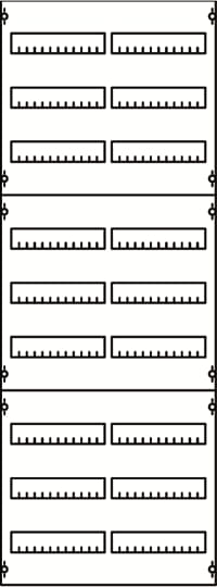 DIN rail mounting devices module, 1350 mm x 500 mm x 120 mm , 9 rows , 5 GU , Field width: 2
