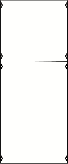 Touch guard module, 1200 mm x 500 mm x 120 mm , 0 rows , 4 GU , Field width: 2
