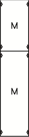 Mounting plate module, 1200 mm x 250 mm x 120 mm , 0 rows , 4 GU , Field width: 1