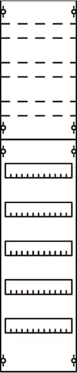 DIN rail devices and DIN rail terminals module, 1200 mm x 250 mm x 120 mm , 5 rows , 4 GU , Field width: 1