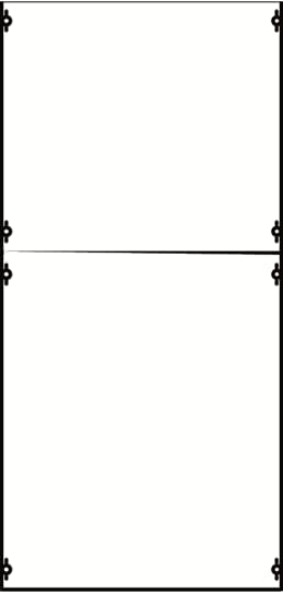 Touch guard module, 1050 mm x 500 mm x 120 mm , 0 rows , 3 GU , Field width: 2