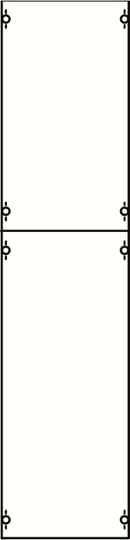 Touch guard module, 1050 mm x 250 mm x 120 mm , 0 rows , 3 GU , Field width: 1