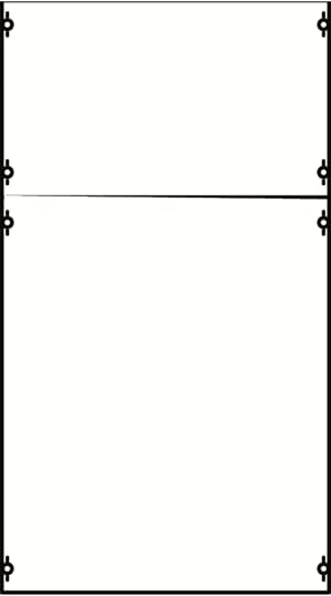 Touch guard module, 900 mm x 500 mm x 120 mm , 0 rows , 2 GU , Field width: 2