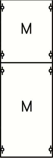 Mounting plate module, 750 mm x 250 mm x 120 mm , 0 rows , 1 GU , Field width: 1