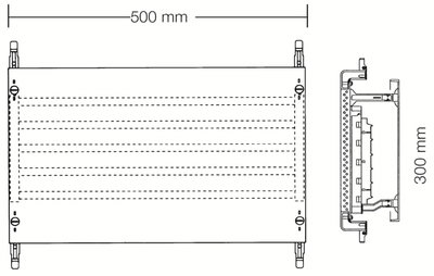 Busbars module, 300 mm x 500 mm x 200 mm , 0 rows , 000 GU , Field width: 2