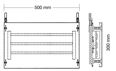Busbars module, 300 mm x 500 mm x 200 mm , 0 rows , 000 GU , Field width: 2