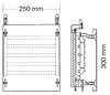 Busbars module, 300 mm x 250 mm x 200 mm , 0 rows , 000 GU , Field width: 1