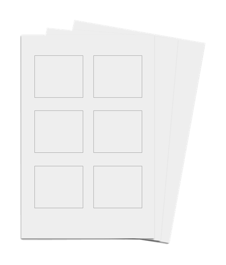 Labeling A4 sheet for round button, white