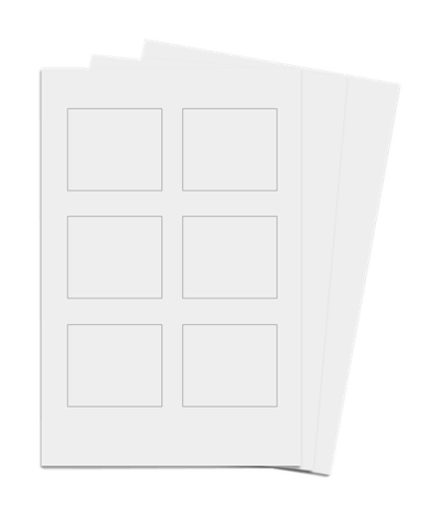 Labeling A4 sheet for round button, white