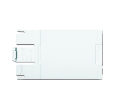 Label holder for round push button, white