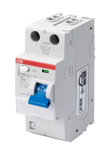 Residual Current Circuit Breaker F400 - 2P - 10 mA - 25 A - Type A