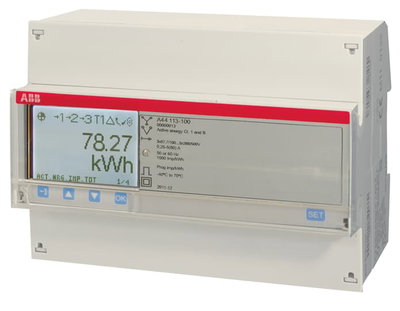 Energy meter 'Steel', M-bus, Three-phase, 6 A