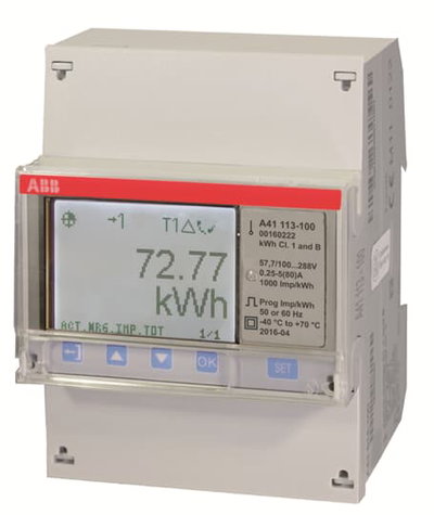 Energy meter 'Steel', 1-phase, 80 A