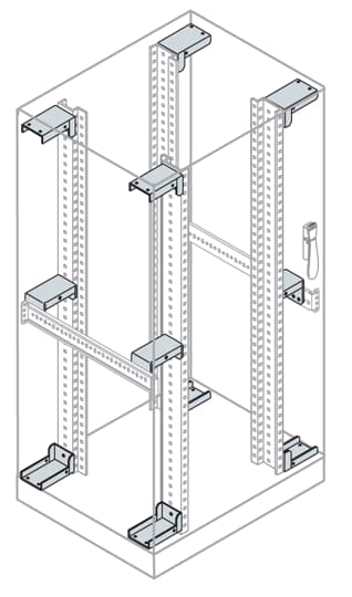 2 INTERM. BRACKETS RACK FIX CENT. L 800