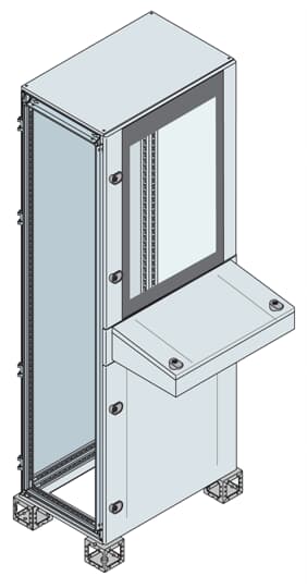 ENCLOSURE WITH DESK 2200X800X600 7035