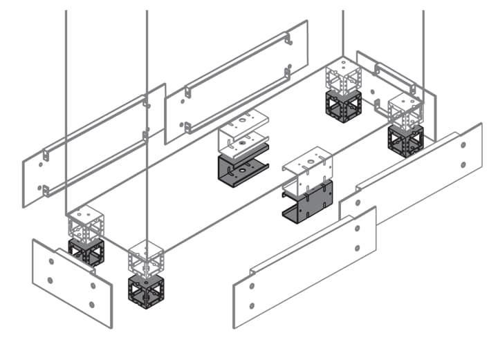 N.4 ANGLE PIECES H=100MM