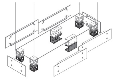N.4 ANGLE PIECES H=100MM