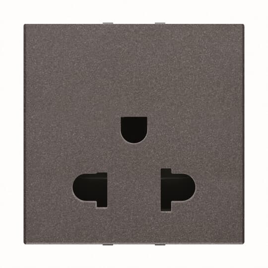 Socket outlet EU/US 2P Anthracite Polished - Millenium