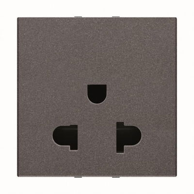 Socket outlet EU/US 2P Anthracite Polished - Millenium