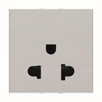 Socket outlet EU/US 2P Silver - Zenit BS