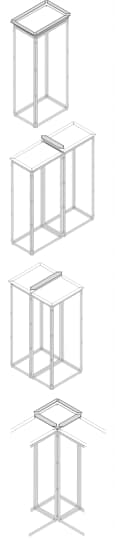 ROOF KIT IP31/41 SIDE BY SIDE COL. L=600