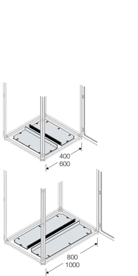 2 SLIDING CABLE FLANGES W=800MM D=700MM