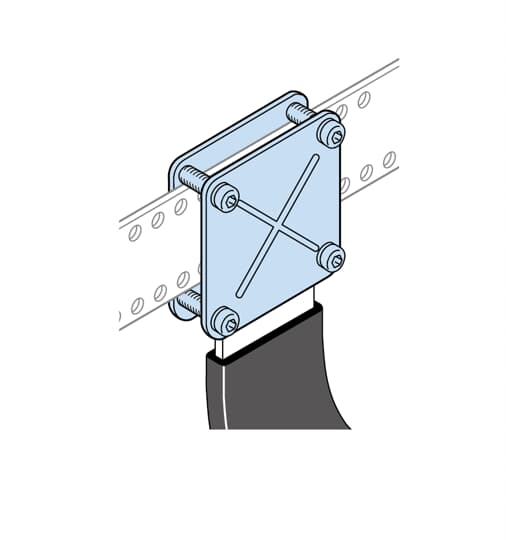 N.4 TIGHTENING PLATES H=63MM
