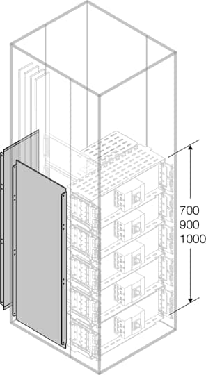 SEGR.VERT.REAR H=800MM W=800MM INT.UP.