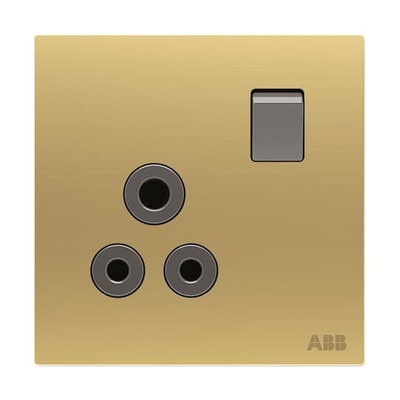 Socket outlet Round 5A Without imprint Matt Gold - Millenium