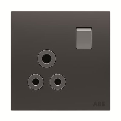 Socket outlet Round 5A Without imprint Silk Black - Millenium
