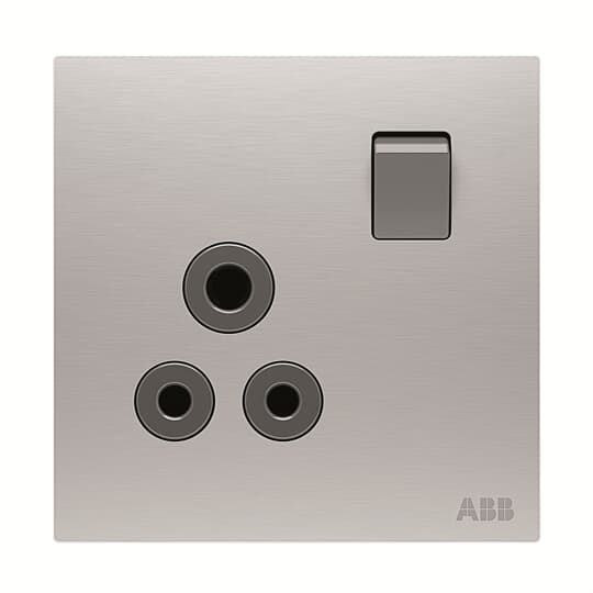Socket outlet Round 5A Without imprint Stainless steel - Millenium