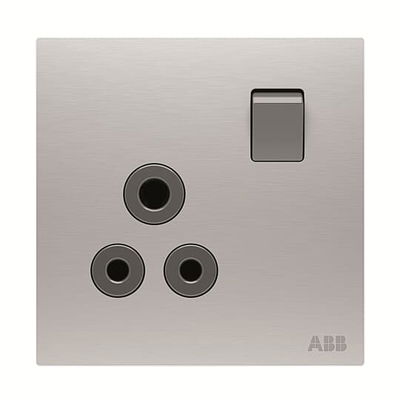Socket outlet Round 5A Without imprint Stainless steel - Millenium
