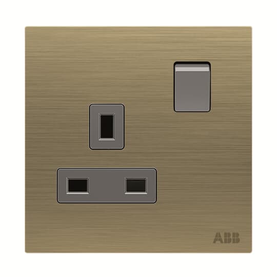 Socket outlet BS Without imprint Antique Gold - Millenium
