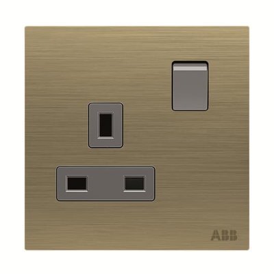 Socket outlet BS Without imprint Antique Gold - Millenium