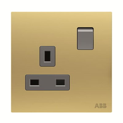 Socket outlet BS Without imprint Matt Gold - Millenium