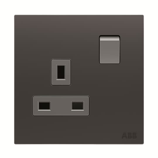 Socket outlet BS Without imprint Silk Black - Millenium