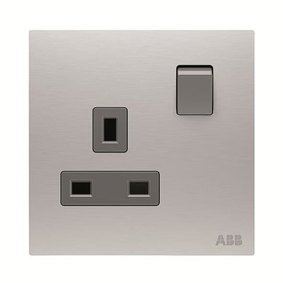 Socket outlet BS Without imprint Stainless steel - Millenium