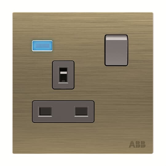 Socket outlet BS Without imprint Antique Gold - Millenium