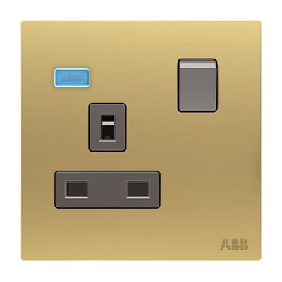 Socket outlet BS Without imprint Matt Gold - Millenium