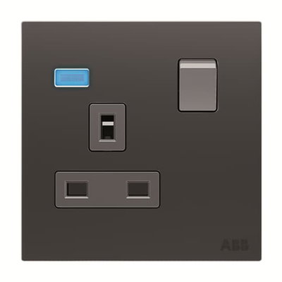 Socket outlet BS Without imprint Silk Black - Millenium