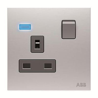 Socket outlet BS Without imprint Stainless steel - Millenium
