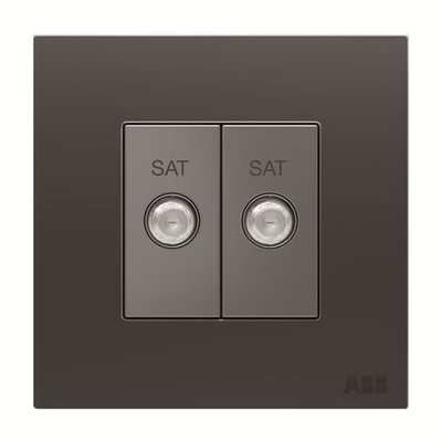 SAT outlet SAT 1 gang Silk Black - Millenium