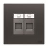 Data outlet 2 gang Silk Black - Millenium