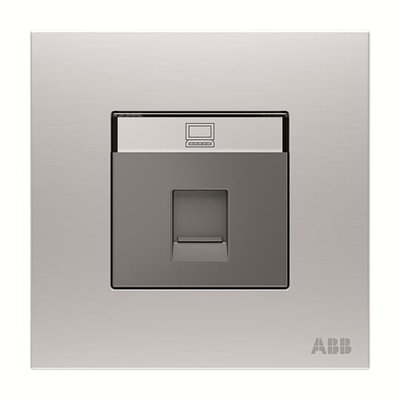 Data outlet 1 gang Stainless steel - Millenium