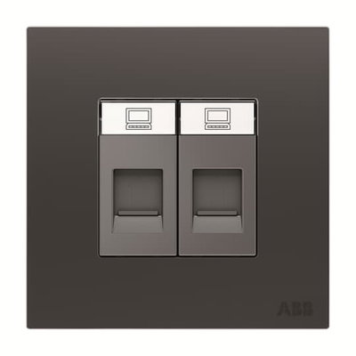 Data outlet 2 gang Silk Black - Millenium