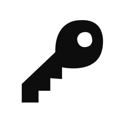 Symbol for rocker with Symbol "key/door" Black - Millenium