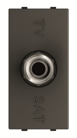 TV/SAT outlet 1 gang Anthracite Polished - Millenium