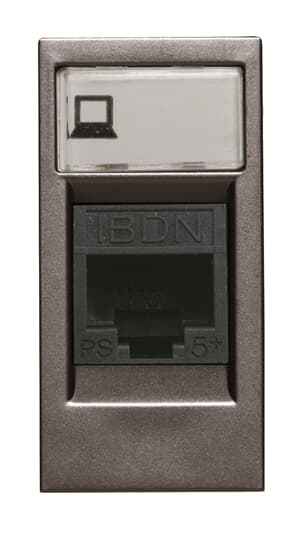 Data outlet 1 gang Anthracite Polished - Millenium
