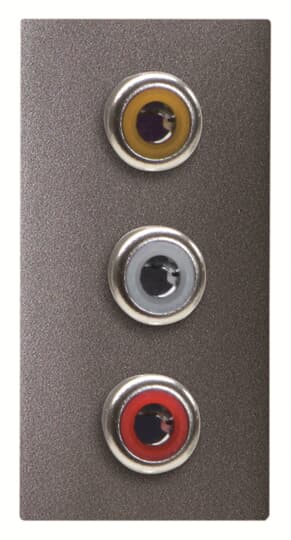 VDI outlet Cinch/S-Video 1 gang Anthracite Polished - Millenium